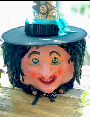 Sold out. Vintage Halloween Style Witch Lantern OOAK