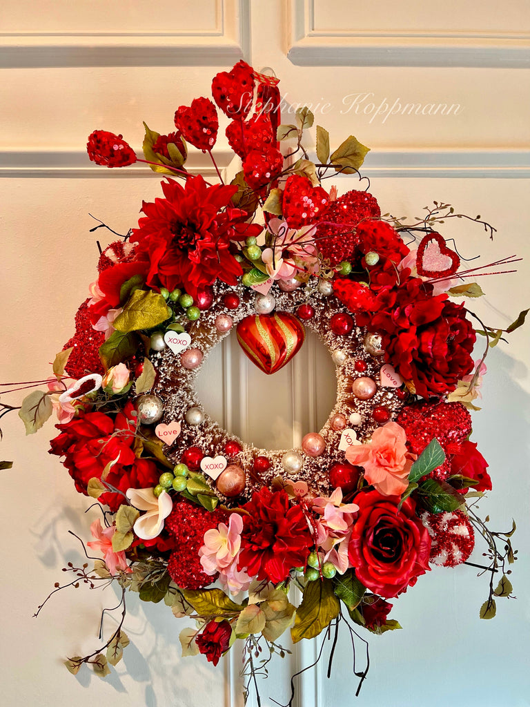 Valentines Day Bocage Wreath