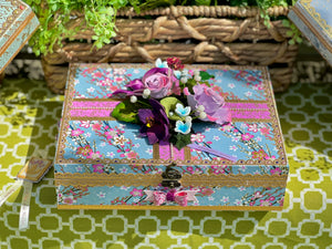 Robins Egg Blue Mother’s Day  Garden box with Tragant/Sugar Florals