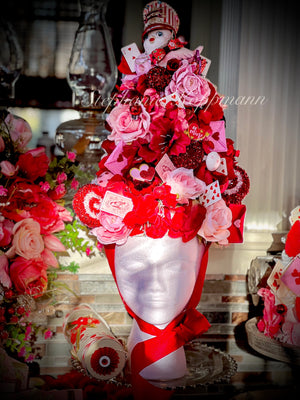 Red Valentine Floral hat