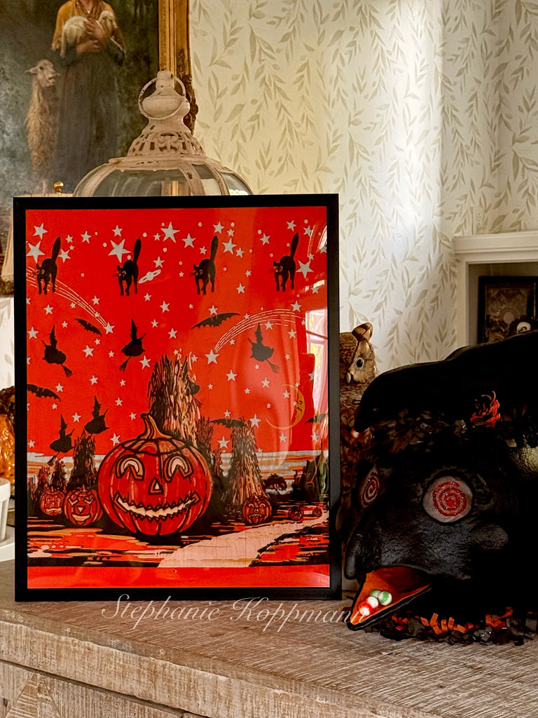 Antique Dennison Halloween crepe