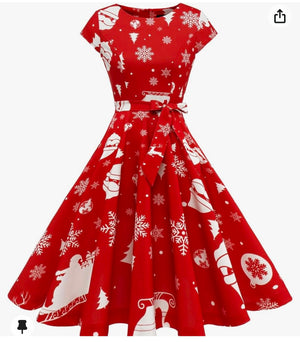 Vintage 1950 Red flare dress