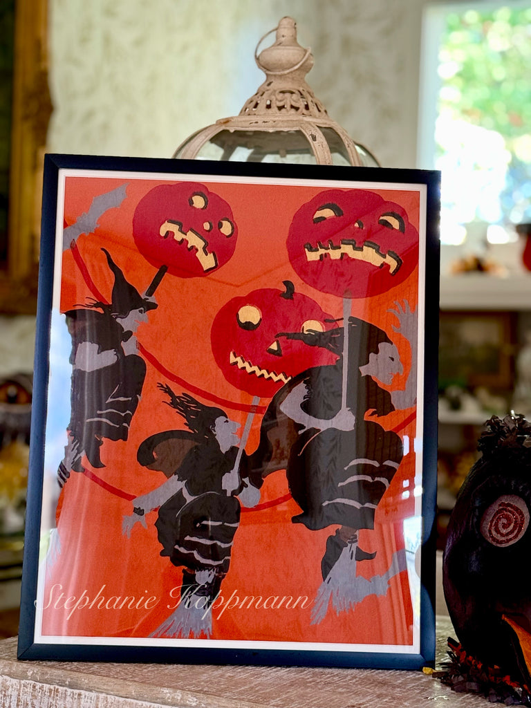 Antique Dennison Halloween crepe