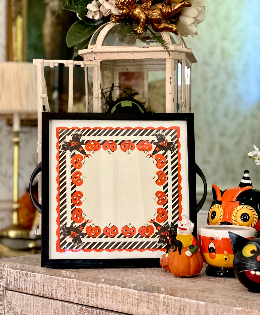 Antique crepe Halloween Serving Tray