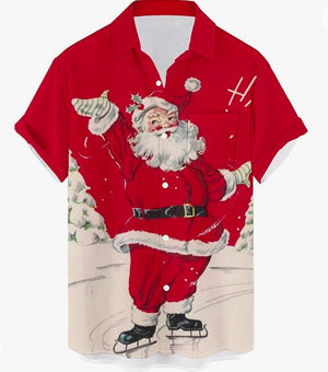 Vintage 1950 Red Santa shirt