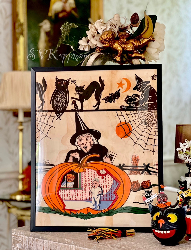 Antique Dennison Halloween crepe ca 1900s