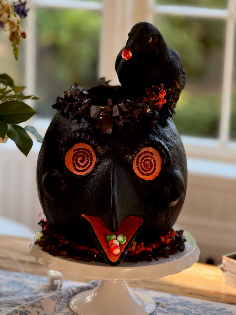 Handmade artist Queen Crow Halloween Lantern