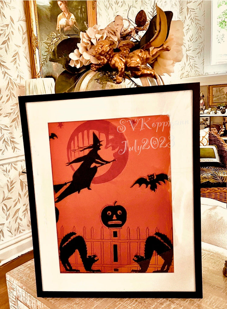 Antique Dennison Halloween crepe