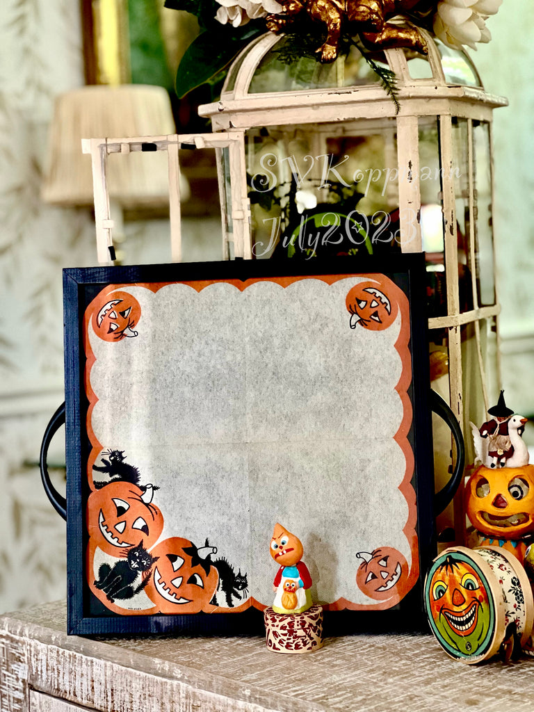 Antique gorgeous crepe Halloween Tray