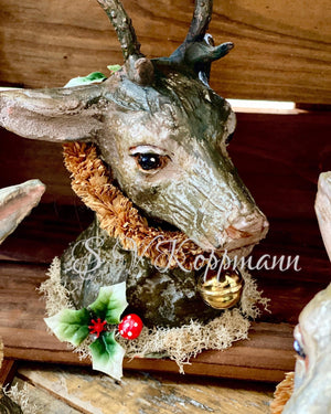 Reindeer Bust candy container
