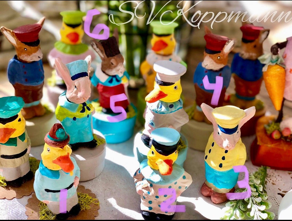 German Easter Rabbit candy containers